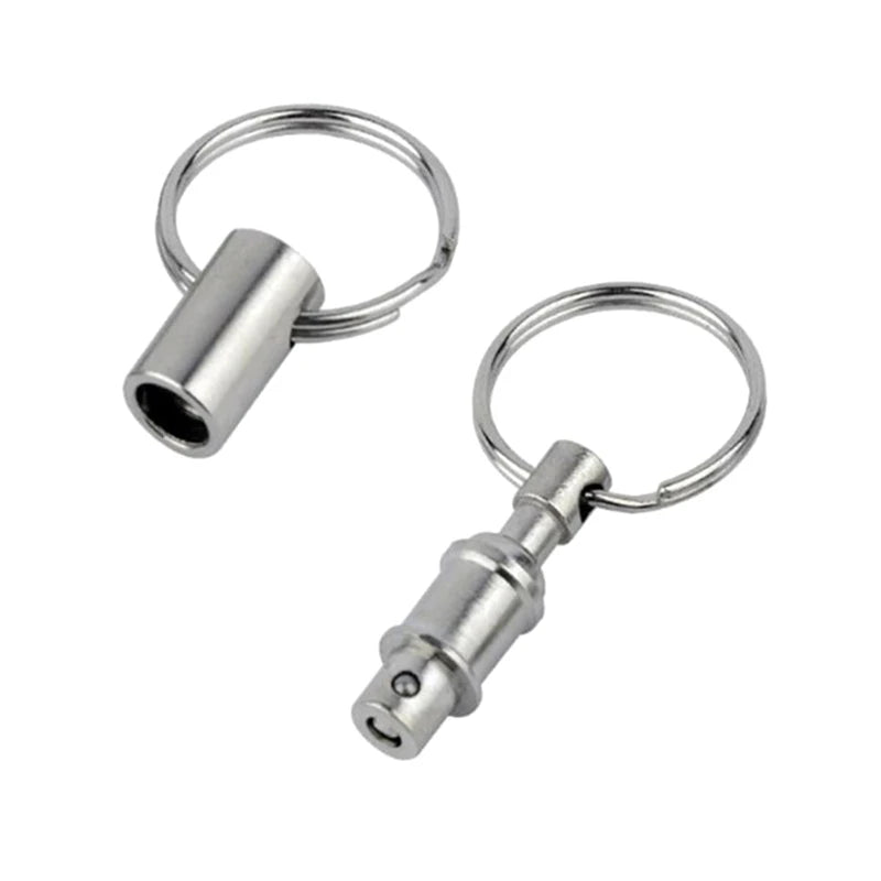 Removable Keyring Outdoor Gadgets Camping Pen Double Key Ring Holder Qme