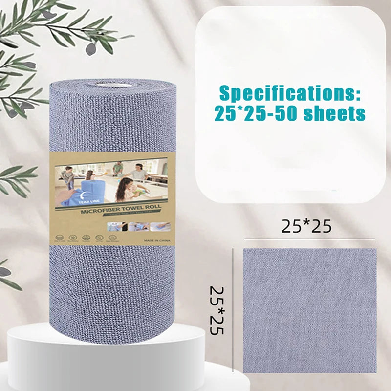 Removable Dishcloth 25x25cm Reusable Microfiber Kitchen Towels Absorbent Qme A2