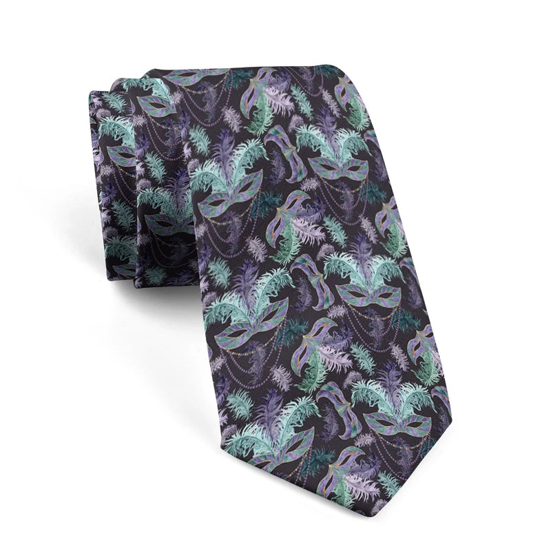 Personalized Printing Mask Pattern Tie Creative Novelty Men's Funny Qme style6