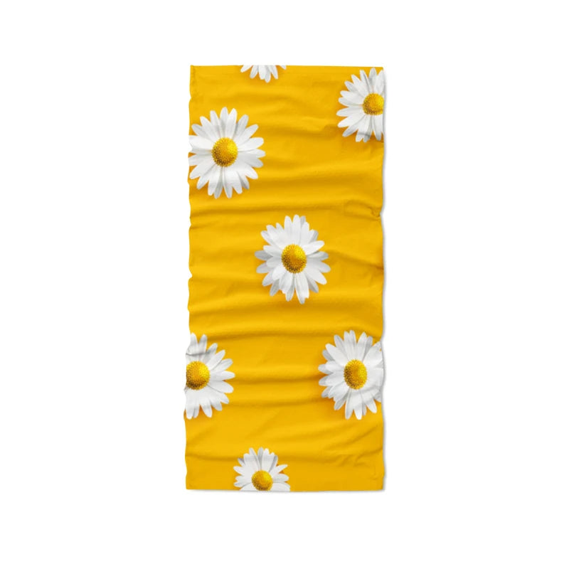 Fashion Daisy Series Headscarf Ladies Outdoor Sweat-wiping Dust-proof Qme style13 One Size >8Y