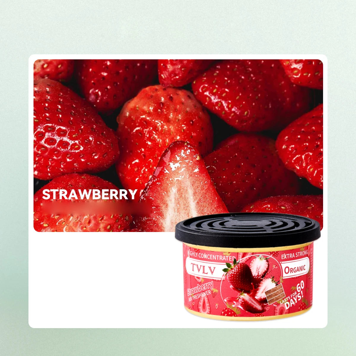 Car Solid Air Freshener Fresh Long-lasting Fragrance Odor Creating Qme STRAWBERRY