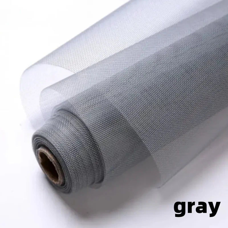 Anti-mosquito Flies Window Screen Encrypted Thick Nylon Invisible Dustproof Insect Prevent Window Mesh Curtain Home Accessories Qme gray 400cmx100cm