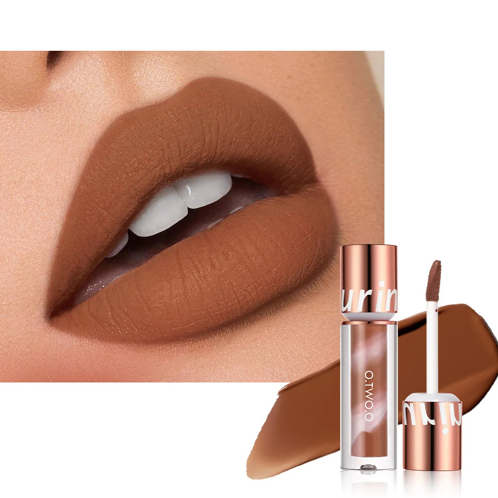 O TWO Lipstick Lip Gloss Waterproof Velvet Non-stick Cup Ultra Stay Qme 03 Cocoa Brown China Mainland