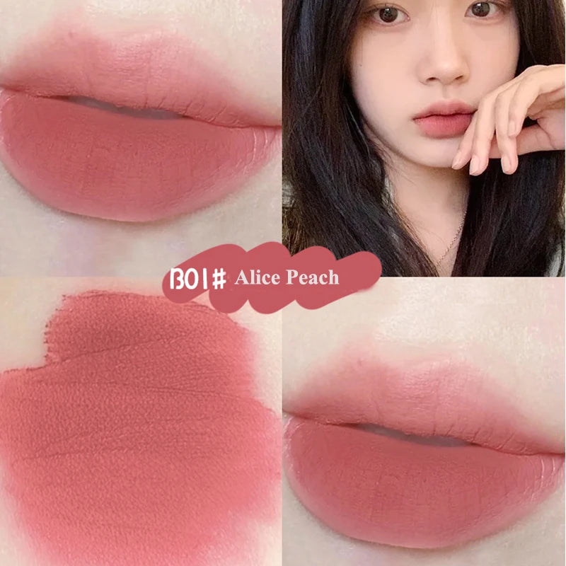 4 Colors Matte Nude Lip Mud Waterproof Long-lasting Velvet Non-stick Qme B01