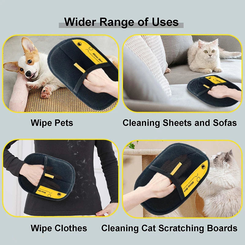 2025 Pet Hair Removal Glove Cats Dogs Remover Electrostatic Gloves Qme Default Title