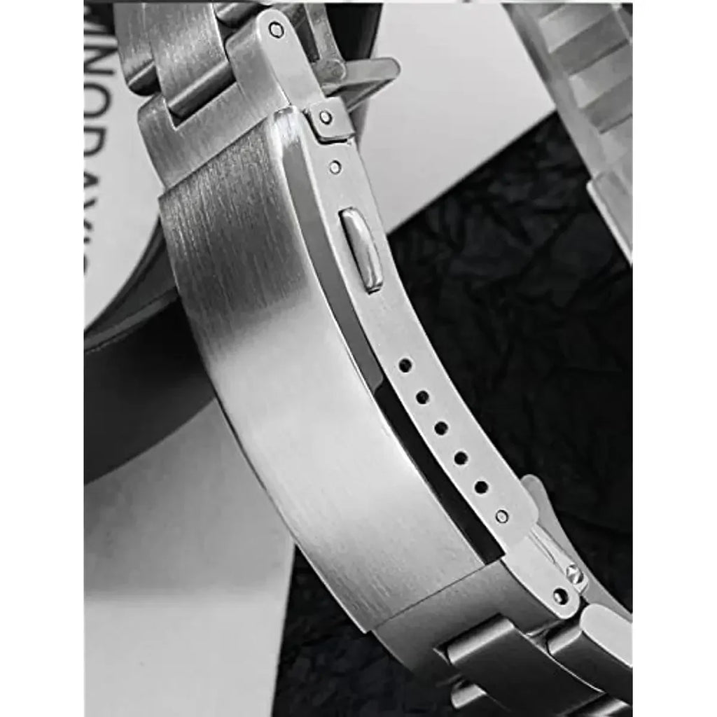 Watch Buckle 18mm 20mm 22mm Silver Folding Safety Milled Clasp Replacement Stainless Steel Deployant Watch Clasp Qme