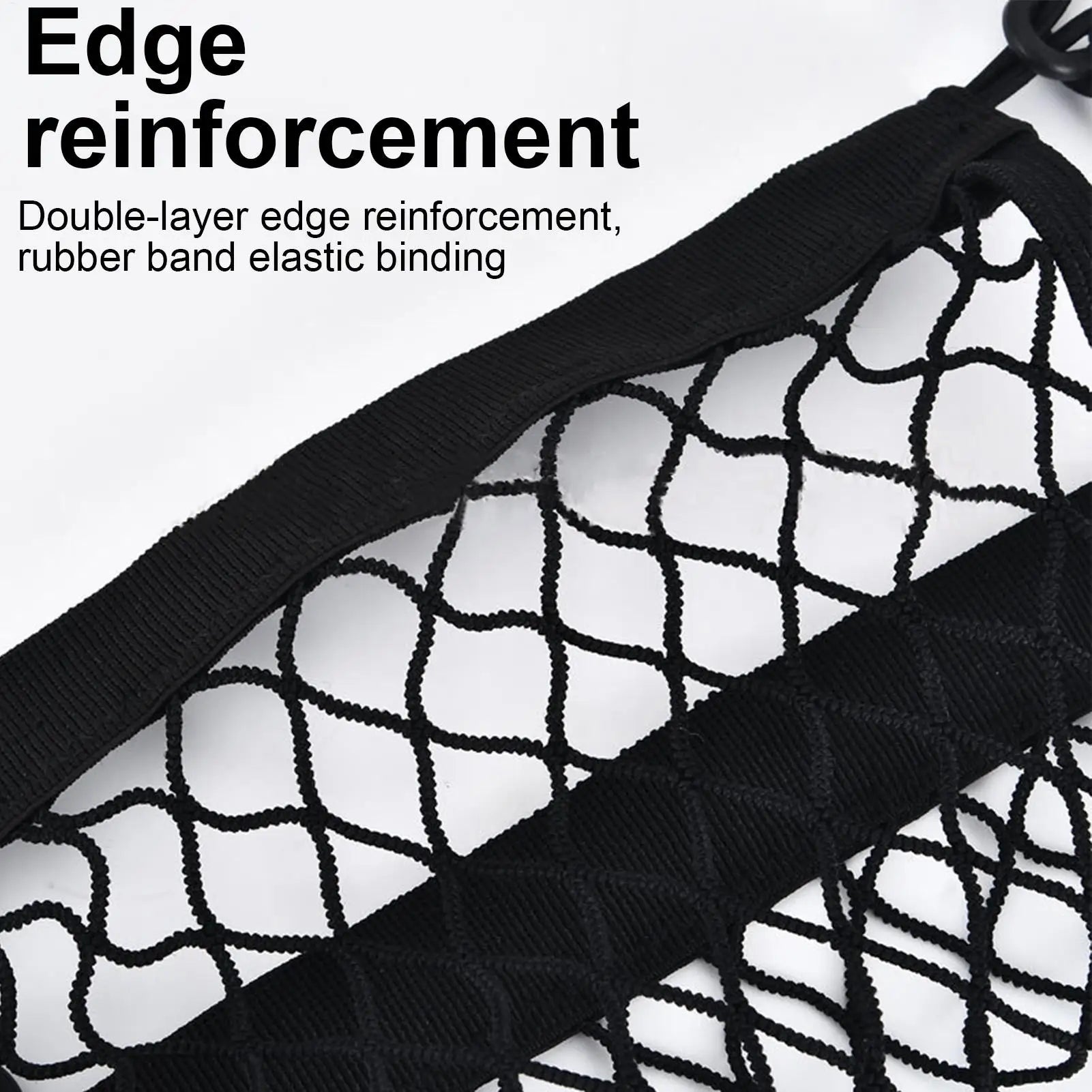 Cargo Net For Motorcycle High Elastic Polyester BungeeNet With 4 Hooks 360 Degree Rotatable Easy Installation Motorcycle Net Qme