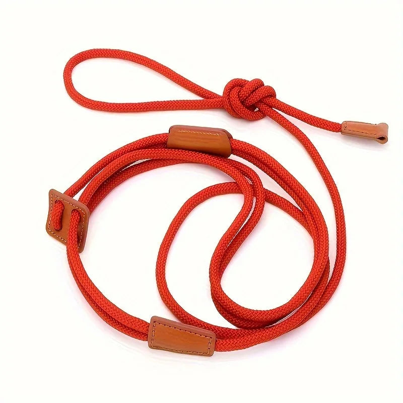 Integrated pet dog leash, nylon strap, adjustable dog chest strap, walking dog leash Qme Red