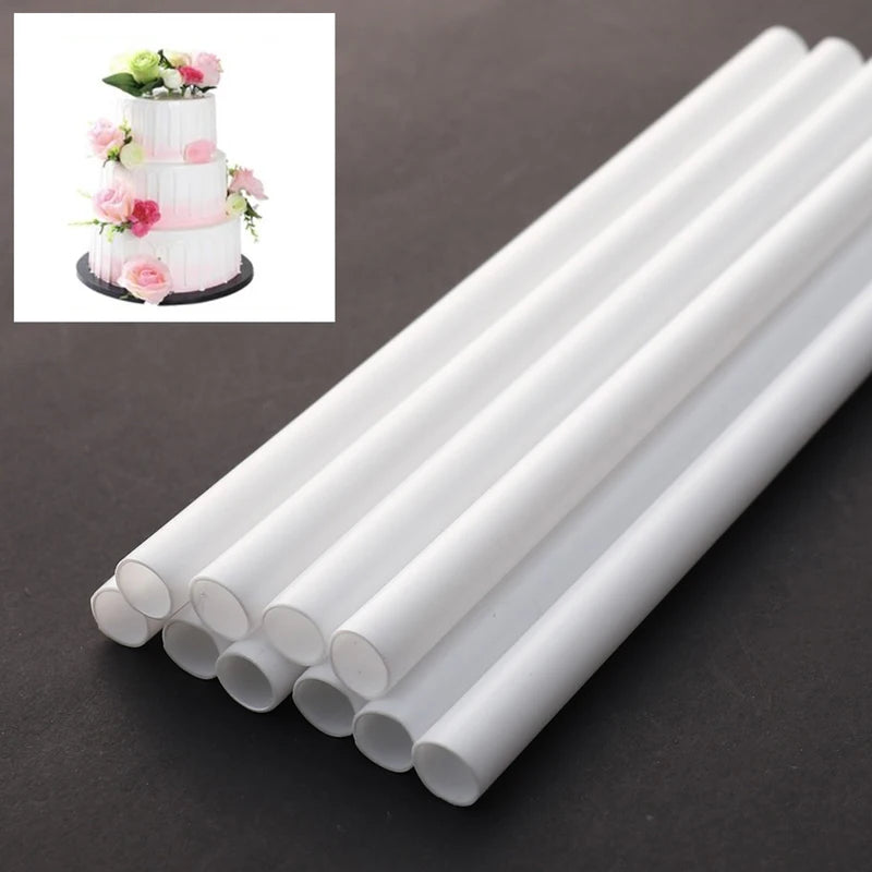 Suspended Cake Dowels White Plastic Support Rods Round Straws Qme
