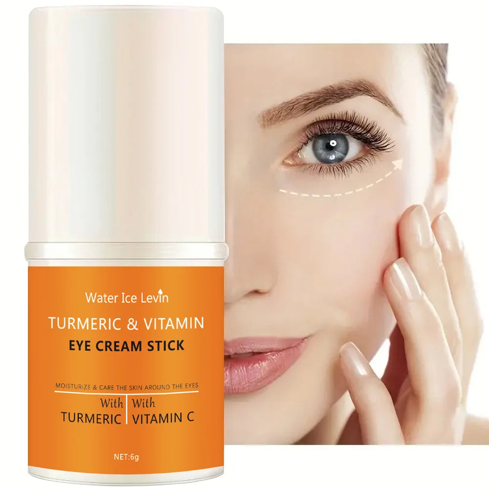 Turmeric vitamin c eye cream stick nourish skin, improve fine lines, relieve eye bags and dark circles, brighten eye skin Qme