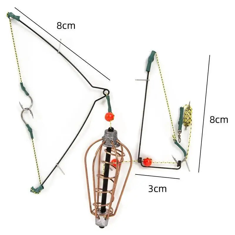 15G 20G 25G 30G Explosion Fishing Hook Fishing Lure Bait Trap Feeder Cage Sharp Fishing Hook With Stainless Steel Springs Qme