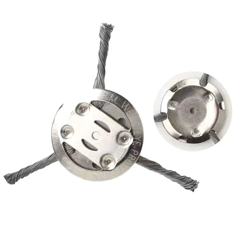 6Inch Steel Wire Grass Trimmer Head - Universal Brush Cutter Steel Head For Lawn Mower Edging - Replacement Trimmer Blade Qme
