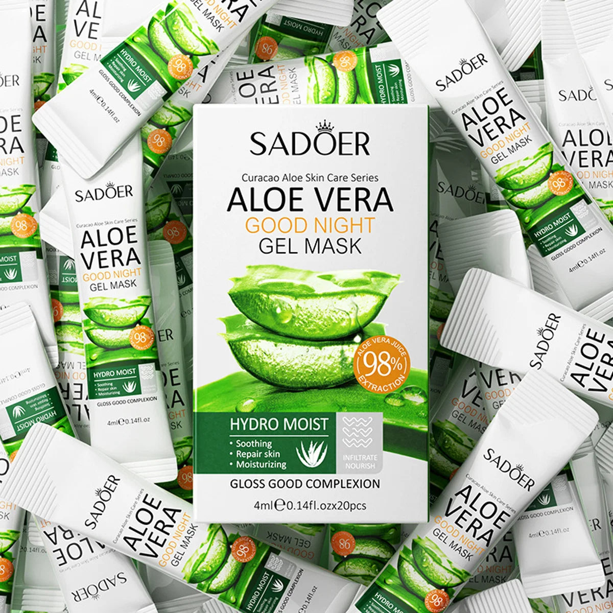 Aloe Vera Moisturizing Sleep Facial Mask No Need Clean Disposable Qme