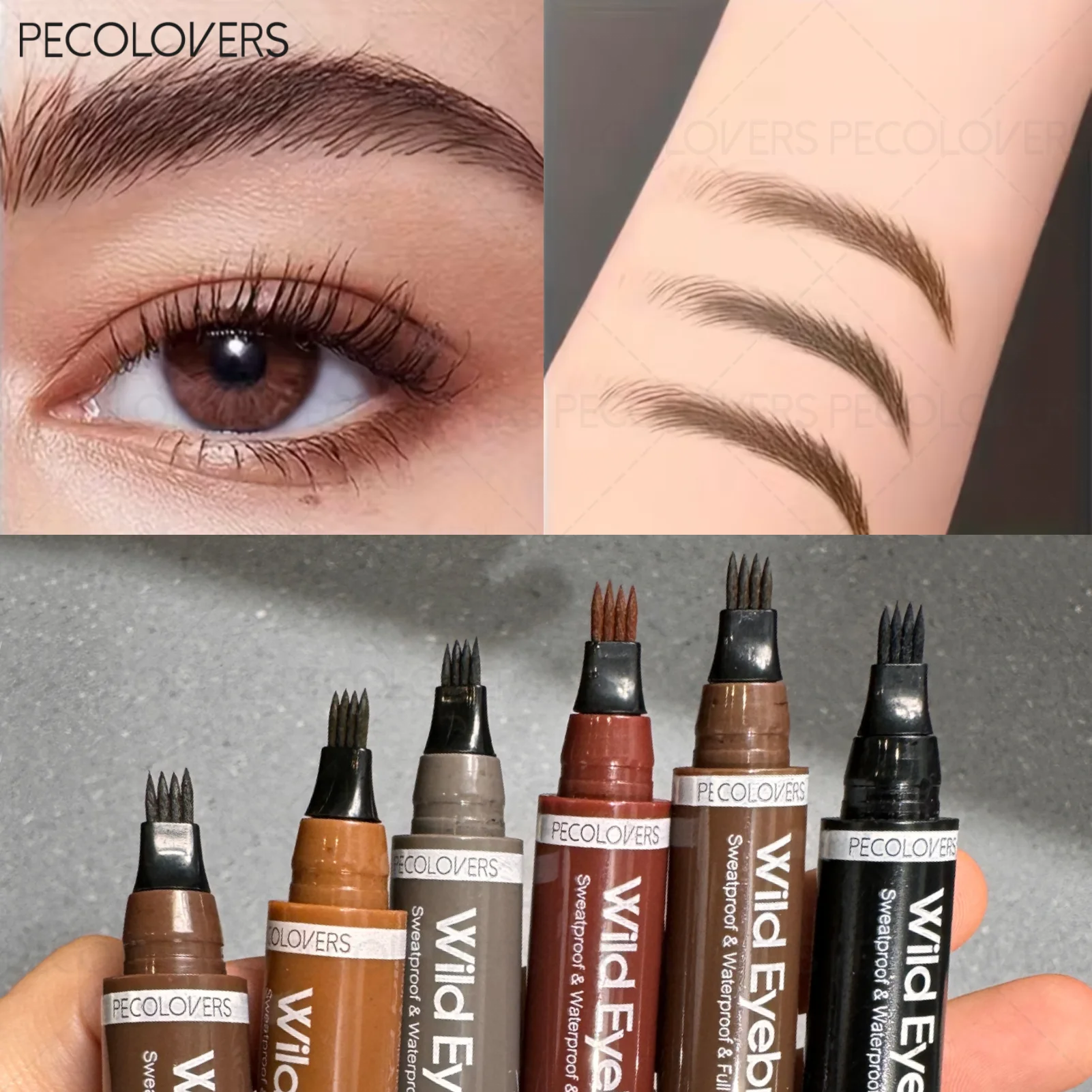 Perfect Four-pronged Liquid Eyebrow Pencil Natural 3D Look Qme