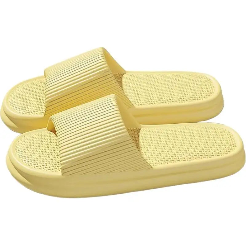 Thick Platform Bathroom Home Slippers Women Fashion Soft Sole EVA Indoor Slides Woman Sandals 2026 Summer Non-slip Flip Flops Qme 36 Yellow