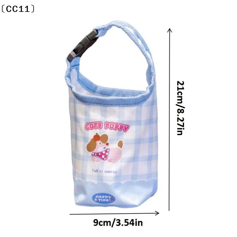 Water Bottle Carrier Bag Adjustable Buckle Baby Stroller Cup Holder Qme