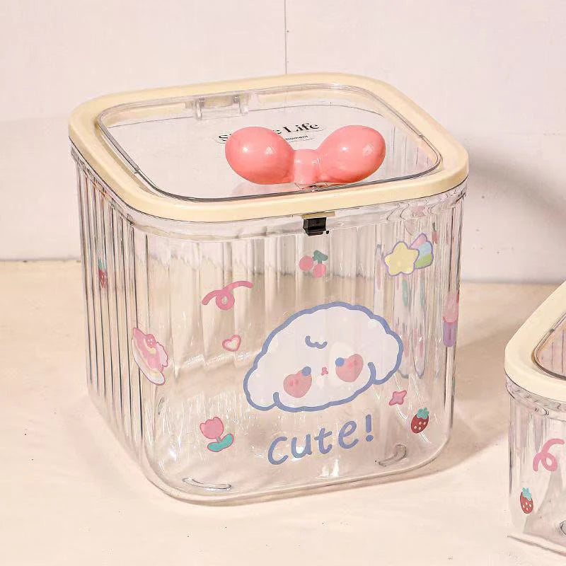 Clear Accessories Organizer Box Multifunctional Storage Hair Ties Qme