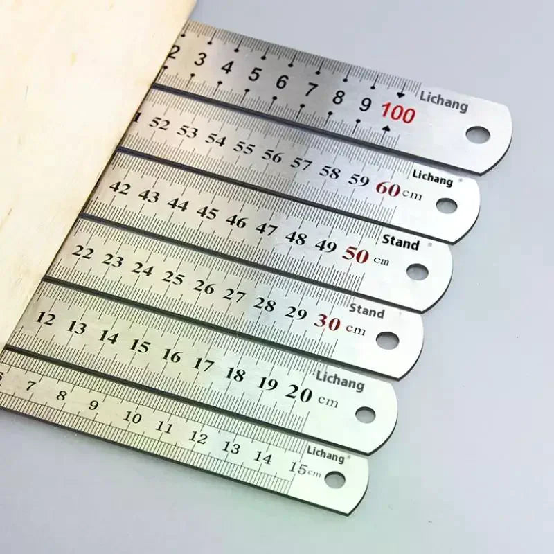 15- Zero Glare Satin Chrome Stainless Steel Machinist Engineer Ruler Qme