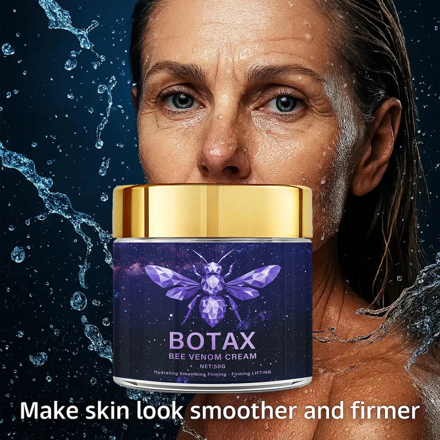 Botax Bee Venom Firming Cream for Hydrating, Smoothing & Tightening Skin with Retinol & Hyaluronic Acid. Qme