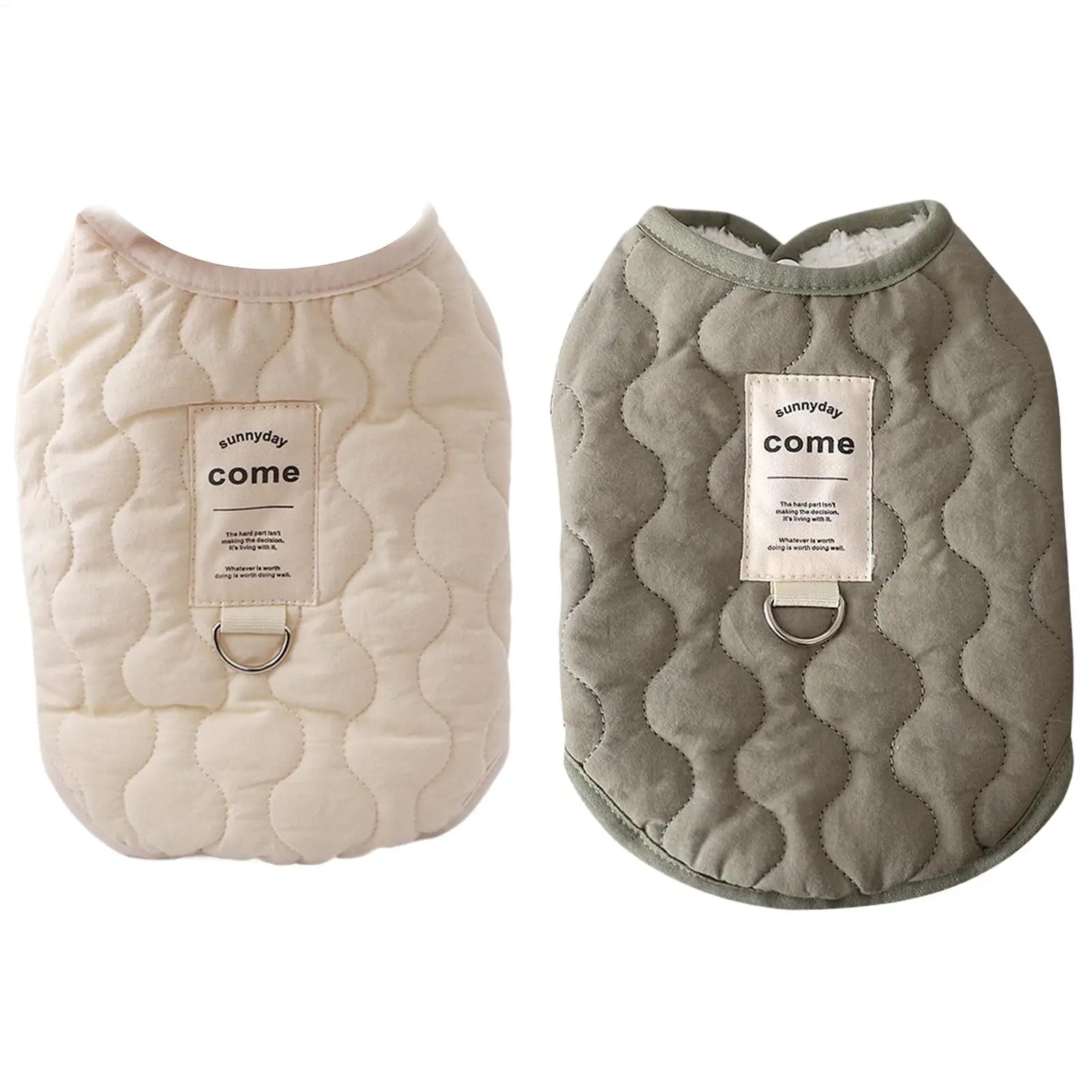 Small Dog Winter Jacket Warm Dog Jacket with Built in Harness Hole Cold Weather Pet Apparel Cozy Snow Vest for Small Dogs Cats Qme