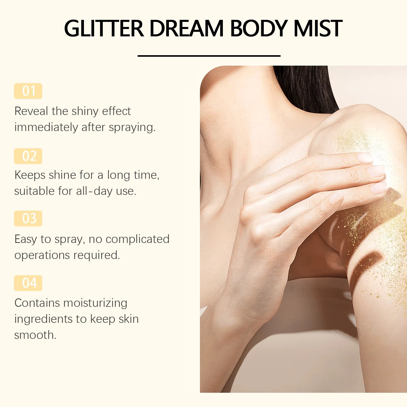 Face Hair Body Glitter Highlighter Spray Improve Skin Gloss Facial Highlight Powder Sparkling Makeup Festival Party Shimmer Oil Qme