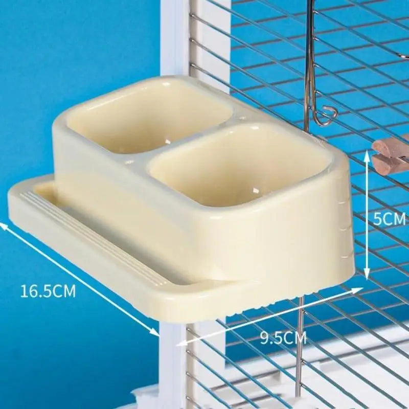 Feeding Water Bowl Pet Supplies Accessories Parrot Double Large Qme