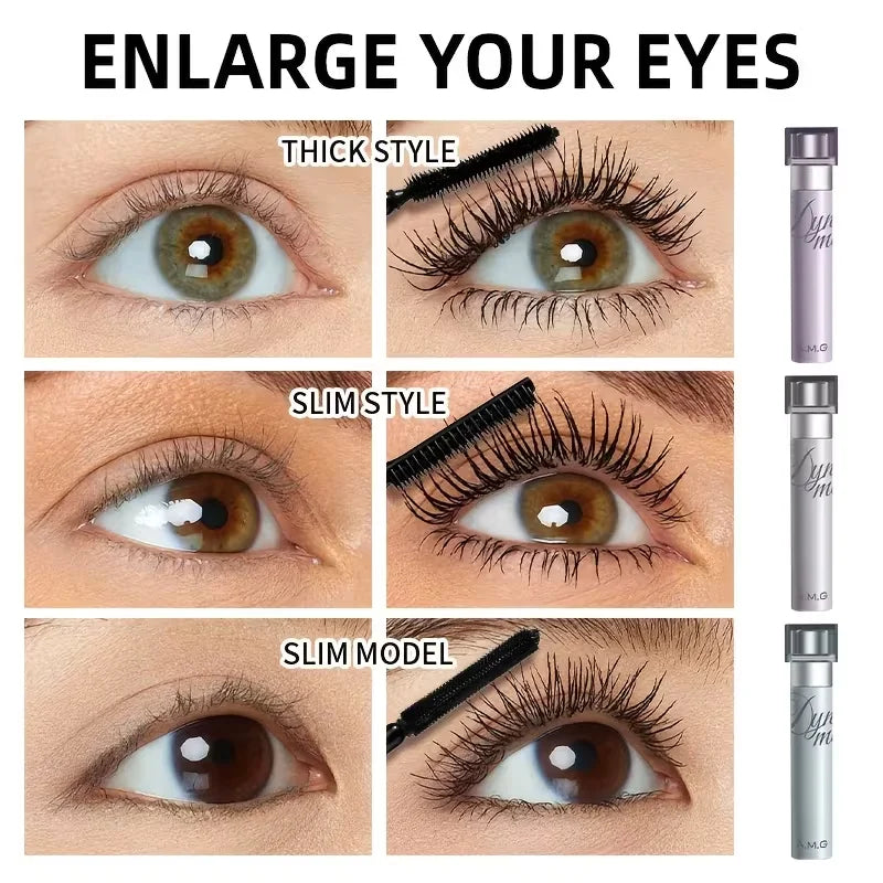 Black Fiber Mascara Waterproof Sweat-proof Long Lasting No Clumping 3 Qme