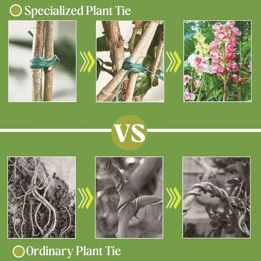 20/50/100M Garden Strapping Bundle Wire Reusable Plants Gardening Flower Support Strap Tie Plant Climbing Cane Fixed Twist Ties Qme
