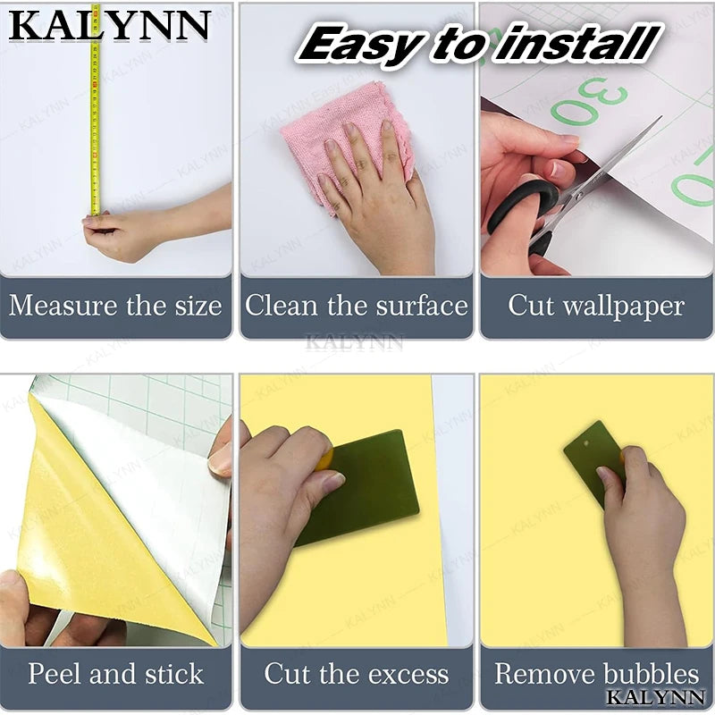 Yellow Peel Stick Wallpaper Vinyl Removable Wall Paper Self-adhesive Qme