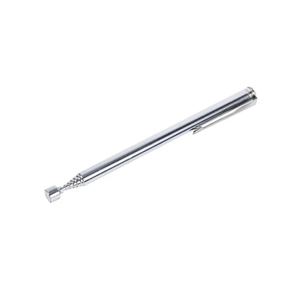 Telescoping Magnetic Pick up Tool Portable Grabbers Reacher Tools with Pocket Clip Telescopic Retrieving Magnet for Mechanic Man Qme Silver