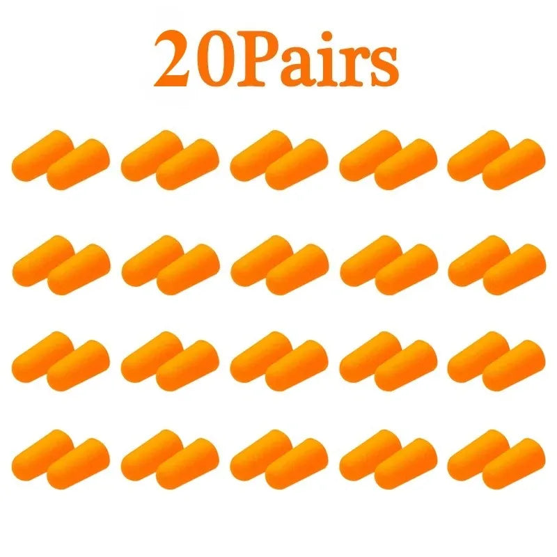 50/20/10 Pairs Anti Noise Earplugs Work Study Sleep Travel Aircraft Noise Reduction Soft Foam Earplugs Separately Packaged Qme 20Pairs
