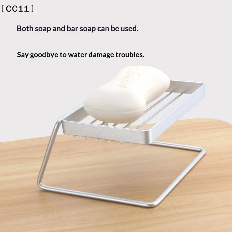 Self Draining Stainless Steel Soap Dish Bar Holder Shower Bathroom Qme