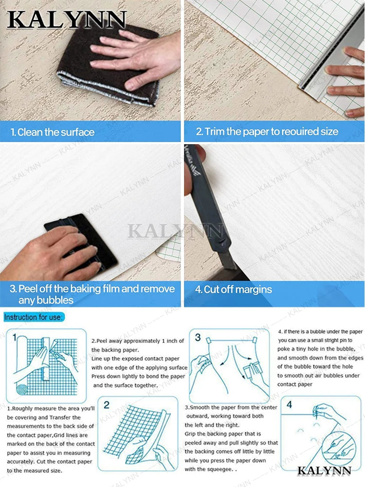 White Wood Grain Waterproof Wallpaper Self Adhesive Vinyl Contact Qme