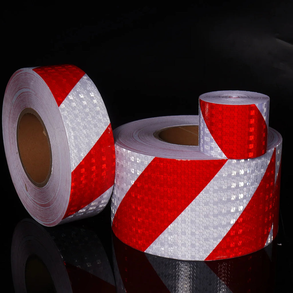 Reflective Safety Warning Tape Self Adhesive Shining Twill Printing for Car Warning Reflective Tape Qme
