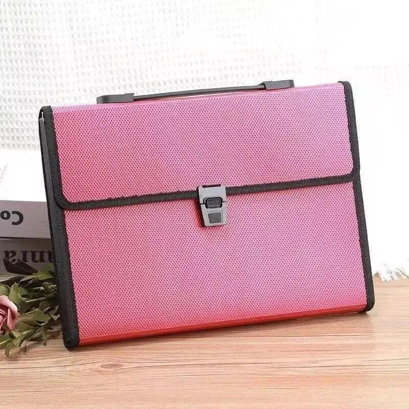 Multi Level Long File Organizer Expandable Business Folder Tear Proof Qme Red