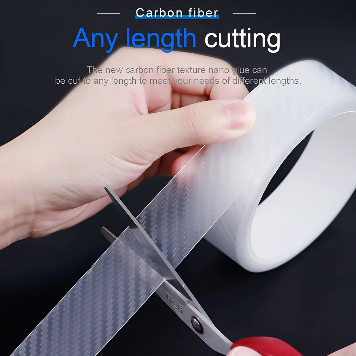 Car Door Protective Film Transparent 3D Carbon Fiber Door Edge Protector Wear-Resistant Anti Scratch Paint Guard Matte Sticker Qme