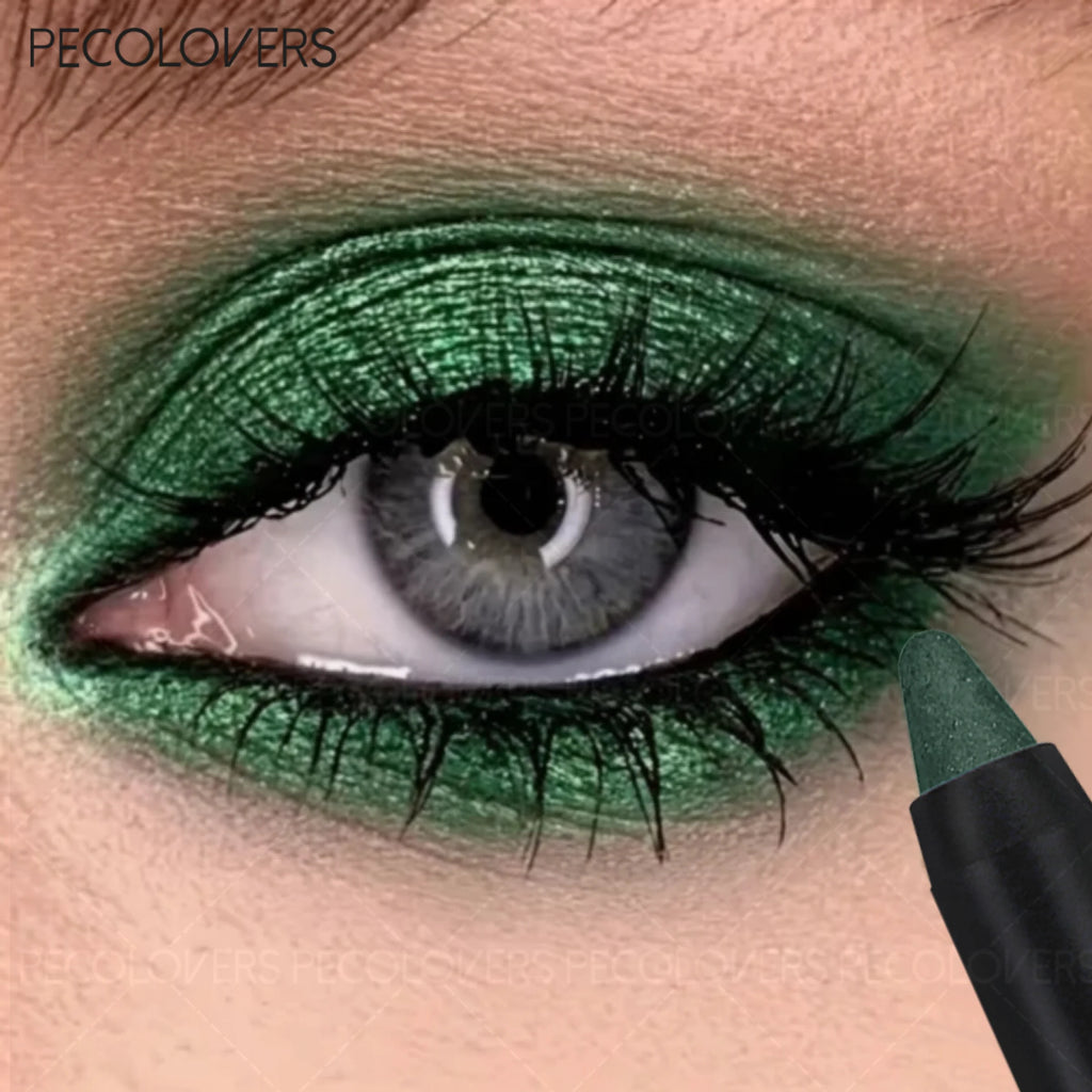 Double-head Highlighter Eyeshadow Stick Soft Brush Brown Forest Green Qme