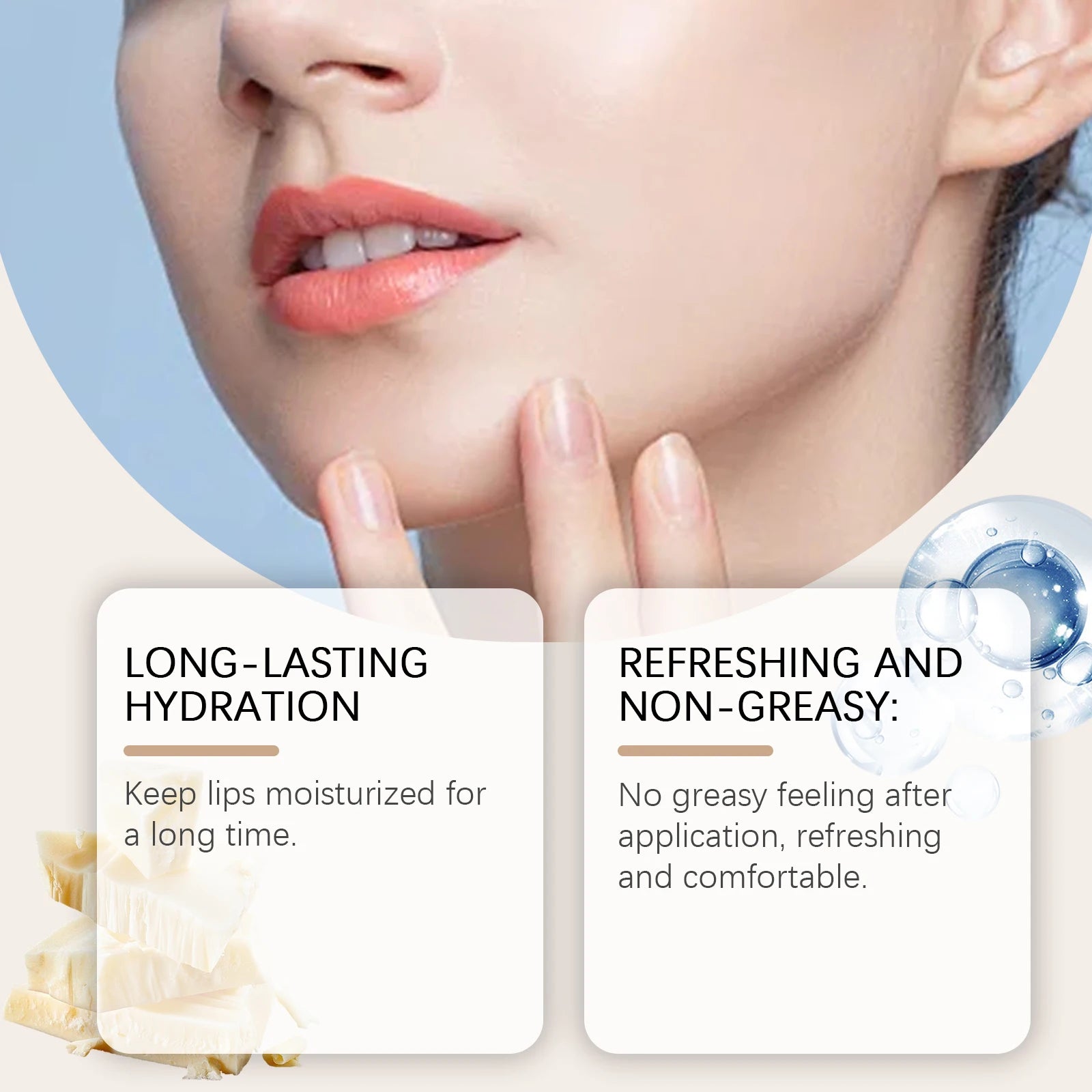 Tallow Lip Balm Ultra Nourishing Non-Greasy Softening Fade Lip Lines Remove Dark Anti-Cracking Moisturizing Lip Care Qme