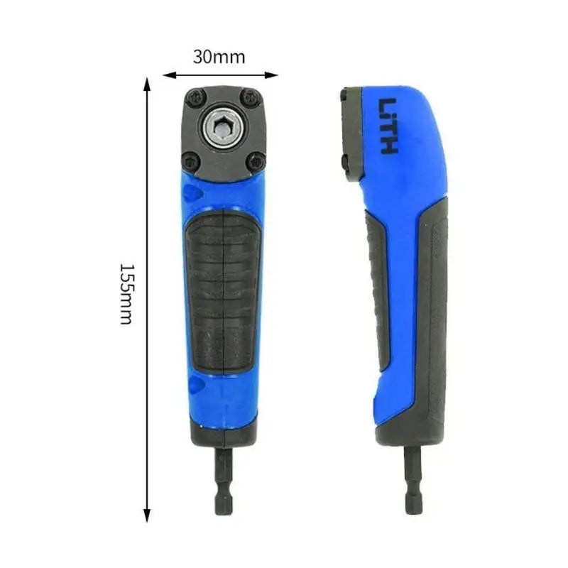 1/4 Inch Hex Right Angle Drill Adapter 90 Degree Extension Socket Holder Magnetic Screwdriver Bit Driver Attachment Tool Qme