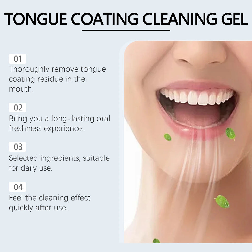 Tongue Cleaner For Remove Tongue Coating Inhibit Oral Bacteria Improve Bad Breath Freshener Tongue Cleansing Gel Toothbrush Set Qme