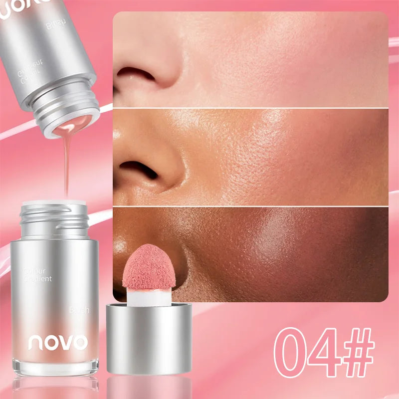 4-Color Liquid Velvet Blush Water-resistant Stain-resistant Qme 04