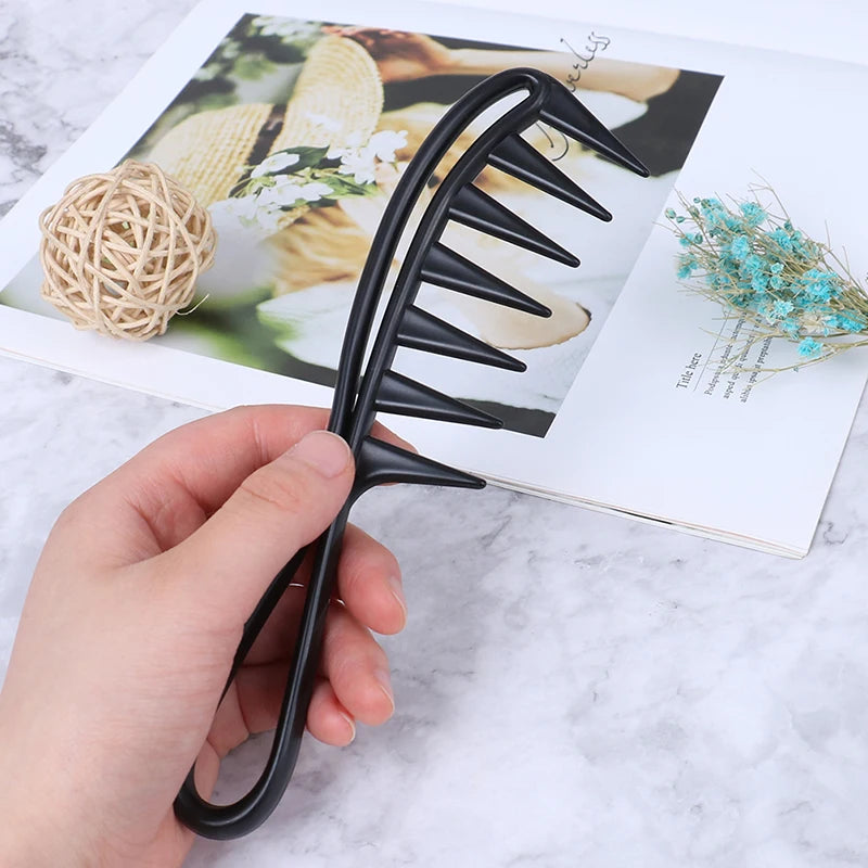 Shark Jumbo Wide-tooth Hair Comb Black Handle Professional Grip Qme