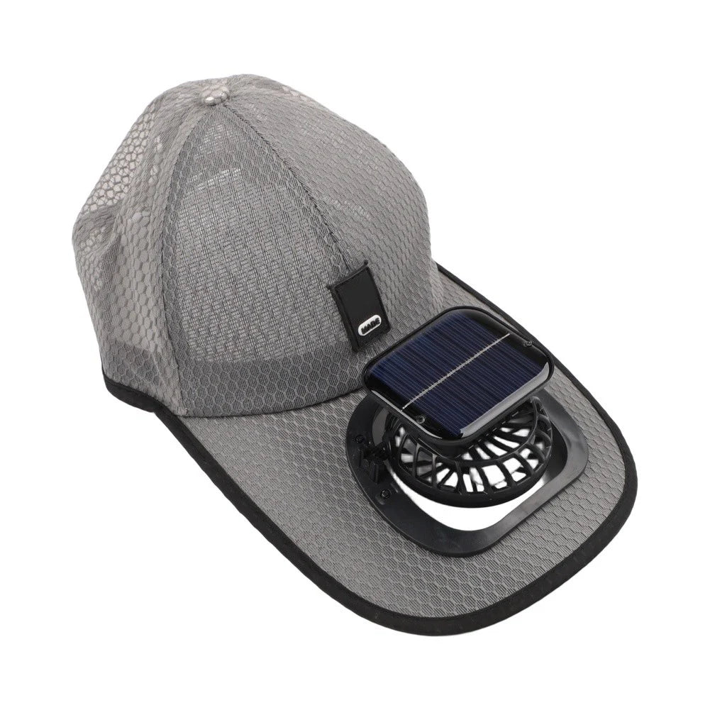 For Outdoor Sports Uv Protection Cap Solar Fan Hat For Sunny Days Comfortable Sun Protection Hat Adjustable Sunhat Qme dark gray