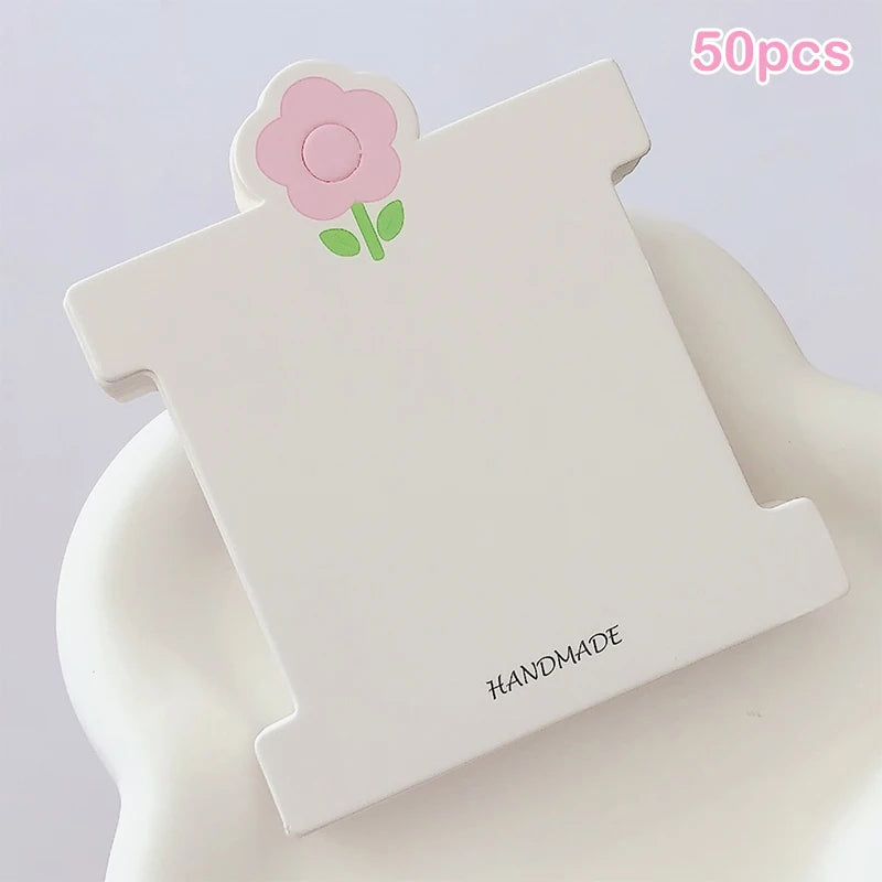 DIY Jewelry Cardboard Package Hair Clips White Craft Hang Tag Carpink Qme