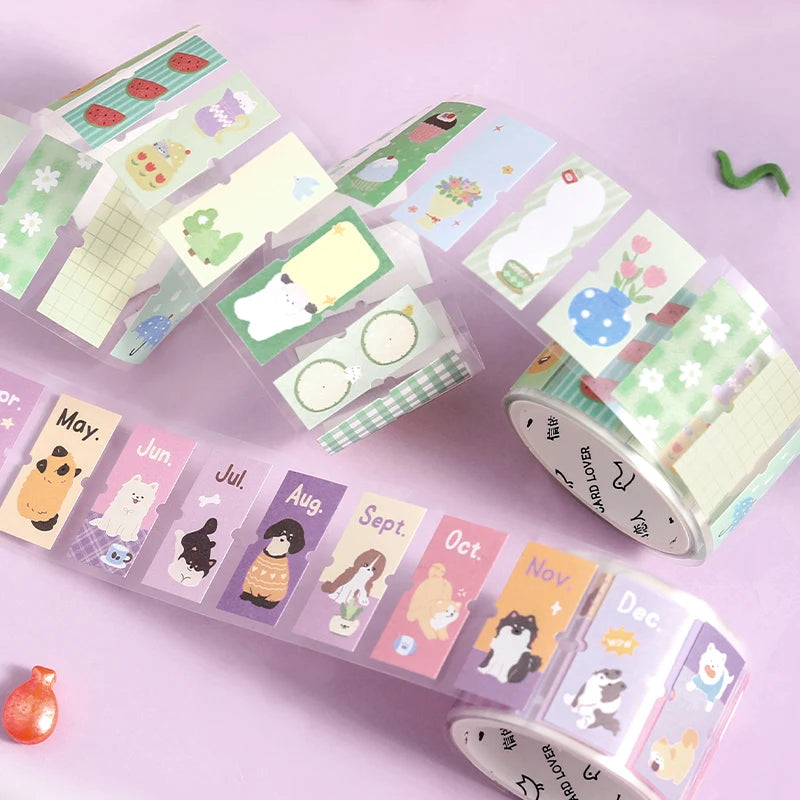 30mm X 3m Die-Cutting Tape Aesthetic Decorative Stickers Art Masking Tape for Journal Scrapbooking Handmade Label Qme