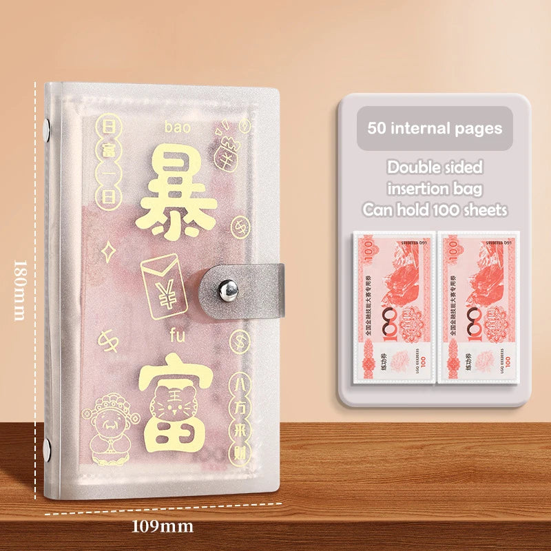 Saving 100 Envelopes Money Challenge Notebook Savings Binder Reusable Qme Gray
