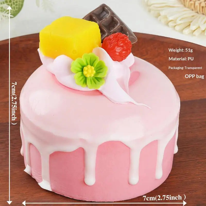 1pcs Fake Cake Soft Flavor Cake Model Simulation Props Food Model Cabinet Decoration Wedding Props Scale Model Decoration Qme A7