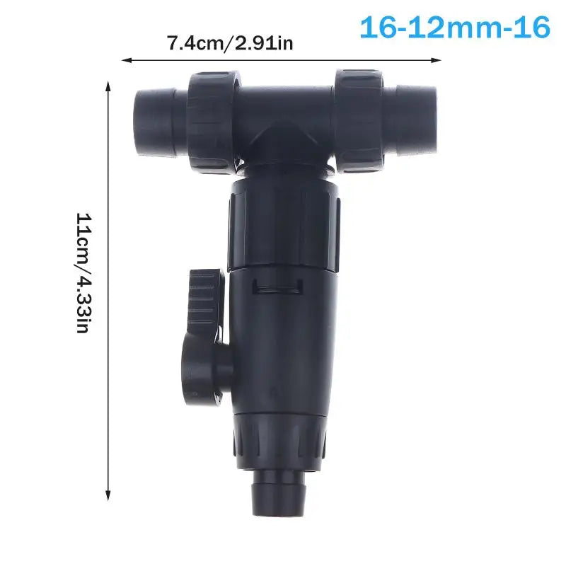 3-Way Valve Aquarium Filter Connector Accessories 12 Double Tap Quick Qme A2