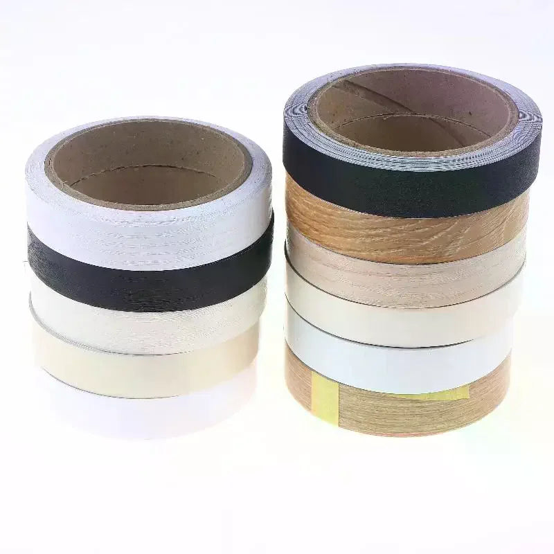 10mx2cm Preglued Edging PVC Edge Banding For Wood Kitchen Wardrobe Furniture Table Desk Board Edgeband Edger Glossy Qme