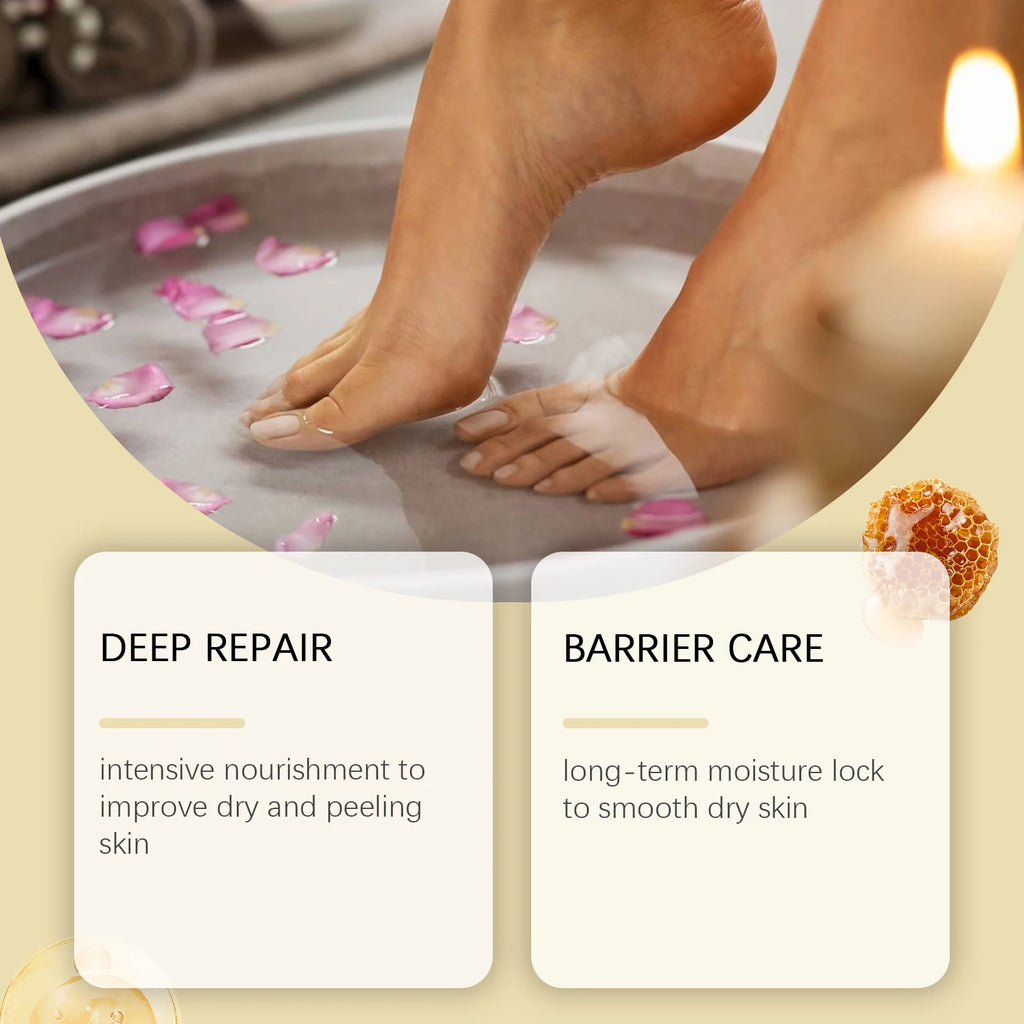 Lanolin Hand Foot Cream Deep Moisturizing Exfoliates Removes Dead Skin Softens Hands Anti-Crack Non-Greasy Hydration Cream Qme